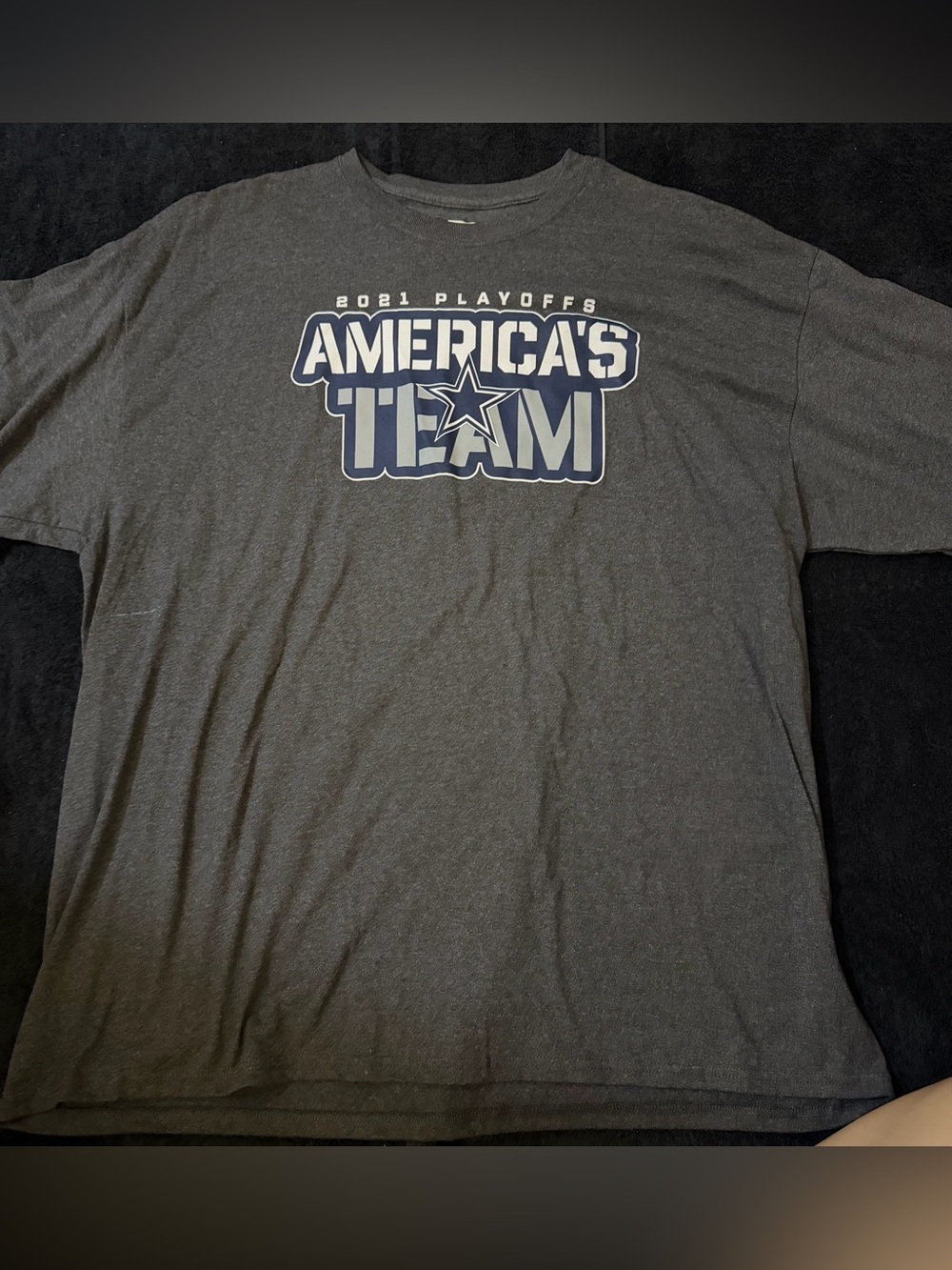 NFL Dallas Cowboys Charcoal Gray & Navy 'America's Team' Graphic Tee